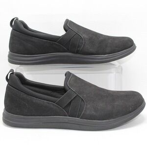 Clarks Cloudsteppers Breeze Step II‎ Womens 8.5 W Black Slip On Loafers NWOB